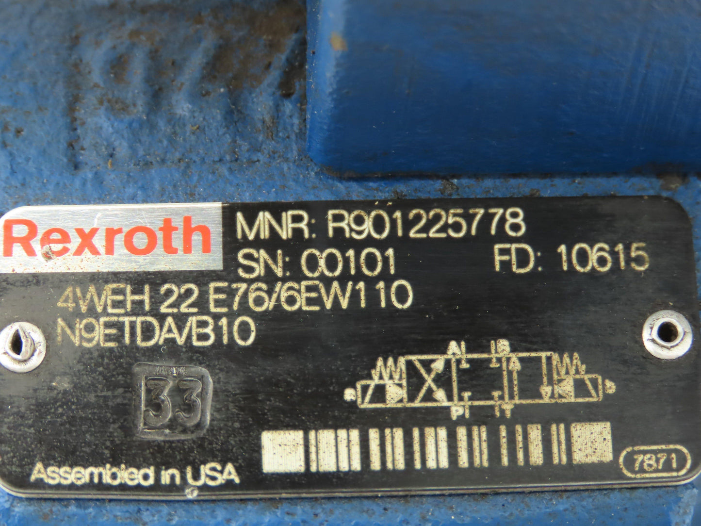 Rexroth 4WEH-22-E76/4WE6J62 Hydraulic Directional Solenoid Valve Stack 120V