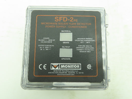 Monitor SFD-2PE Microwave Solids Flow Detector Power Supply Conditioner
