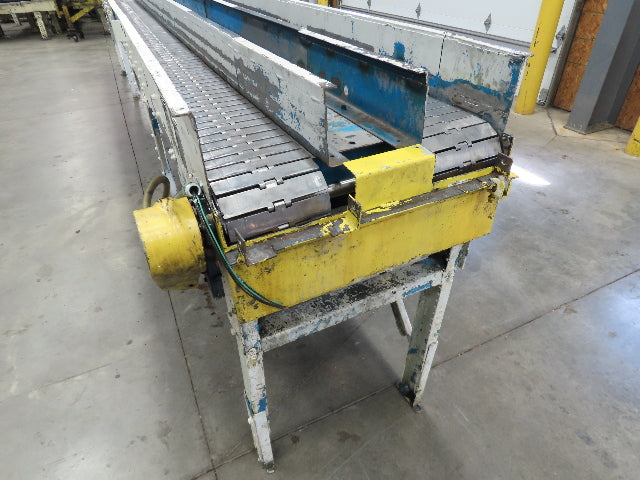New London Engineering 7.5"x 19' Stainless Tabletop Chain Side by Side Conveyor