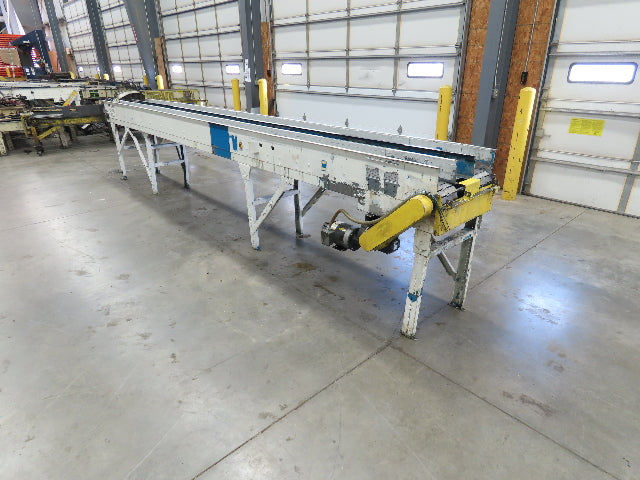 New London Engineering 7.5"x 19' Stainless Tabletop Chain Side by Side Conveyor