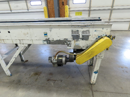 New London Engineering 7.5"x 19' Stainless Tabletop Chain Side by Side Conveyor