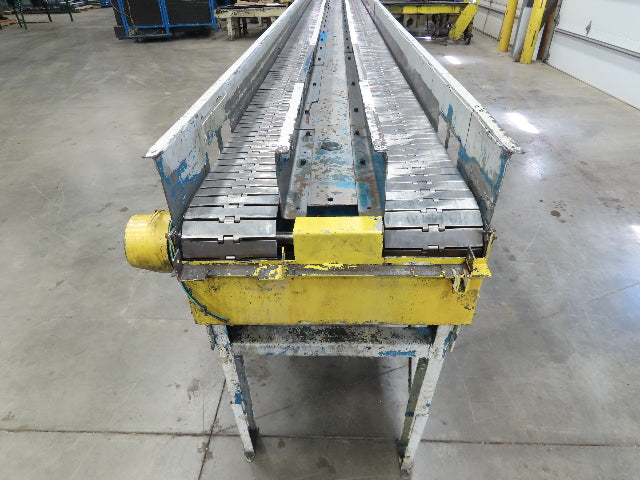 New London Engineering 7.5"x 19' Stainless Tabletop Chain Side by Side Conveyor