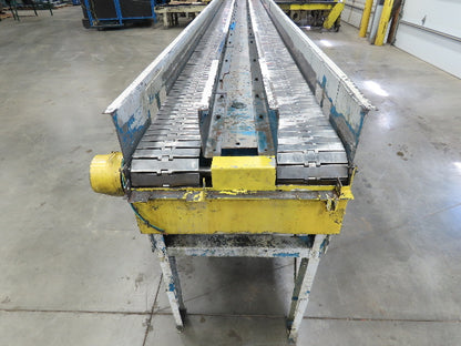 New London Engineering 7.5"x 19' Stainless Tabletop Chain Side by Side Conveyor