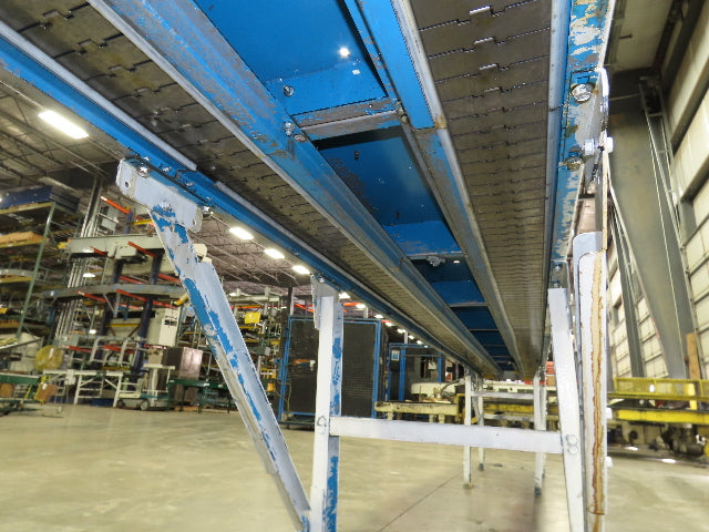 New London Engineering 7.5"x 19' Stainless Tabletop Chain Side by Side Conveyor