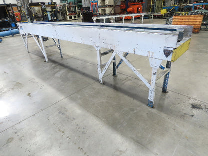 New London Engineering 7.5"x 19' Stainless Tabletop Chain Side by Side Conveyor