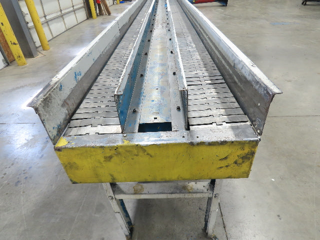 New London Engineering 7.5"x 19' Stainless Tabletop Chain Side by Side Conveyor