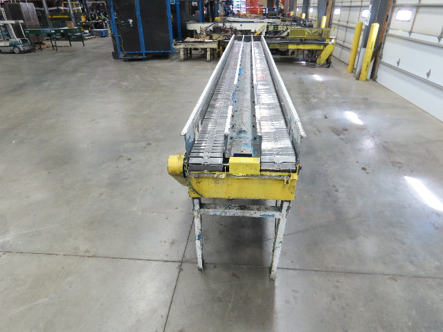 New London Engineering 7.5"x 19' Stainless Tabletop Chain Side by Side Conveyor