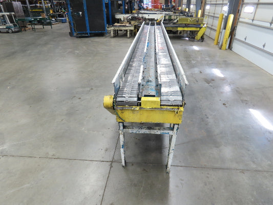 New London Engineering 7.5"x 19' Stainless Tabletop Chain Side by Side Conveyor