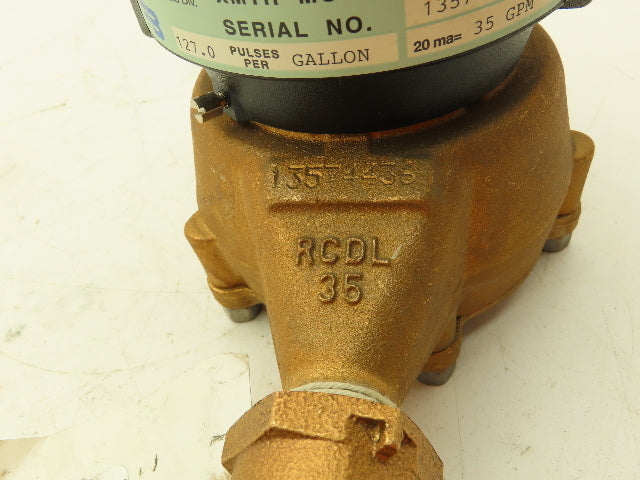 BADGER RCDL 35 Water Meter Bronze Valve 3/4" NPT With Pulse Meter PFT420