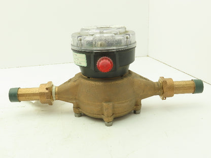 BADGER RCDL 35 Water Meter Bronze Valve 3/4" NPT With Pulse Meter PFT420