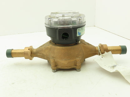 BADGER RCDL 35 Water Meter Bronze Valve 3/4" NPT With Pulse Meter PFT420