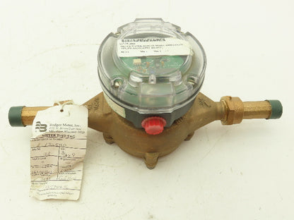 BADGER RCDL 35 Water Meter Bronze Valve 3/4" NPT With Pulse Meter PFT420