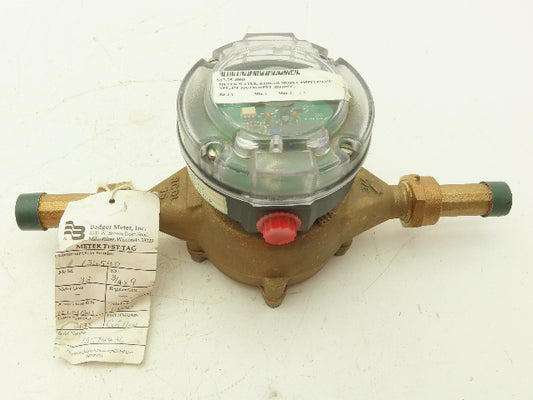 BADGER RCDL 35 Water Meter Bronze Valve 3/4" NPT With Pulse Meter PFT420