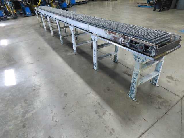 18"x 18' Intralox Roller Top Plastic Chain Accumulating Conveyor 460V 3PH
