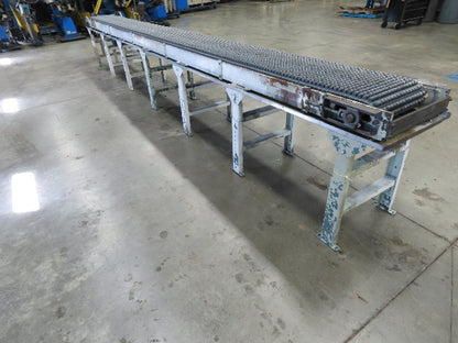 18"x 18' Intralox Roller Top Plastic Chain Accumulating Conveyor 460V 3PH