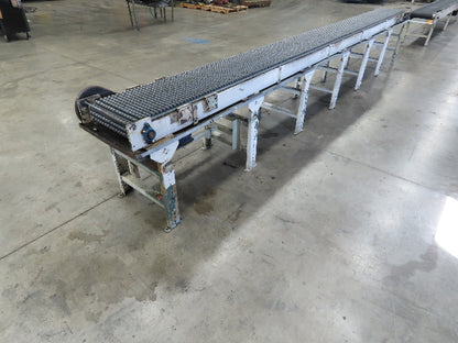 18"x 18' Intralox Roller Top Plastic Chain Accumulating Conveyor 460V 3PH