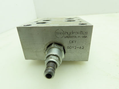 Sun Hydraulics CKY Aluminum Sandwich Valve Manifold w/ Relief Cartridge RPEC-LAN