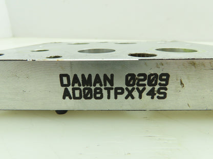 Daman AD08TPXY4S Aluminum Tapping Plate X&Y Ports SAE-4 D08  Lot of 2
