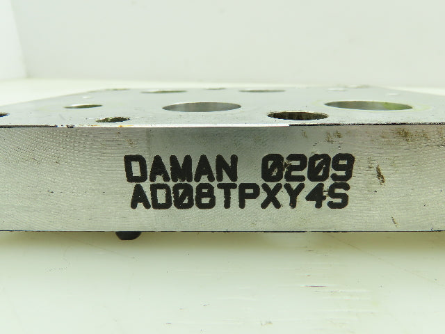 Daman AD08TPXY4S Aluminum Tapping Plate X&Y Ports SAE-4 D08  Lot of 2