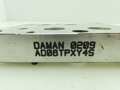 Daman AD08TPXY4S Aluminum Tapping Plate X&Y Ports SAE-4 D08  Lot of 2