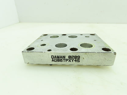 Daman AD08TPXY4S Aluminum Tapping Plate X&Y Ports SAE-4 D08  Lot of 2