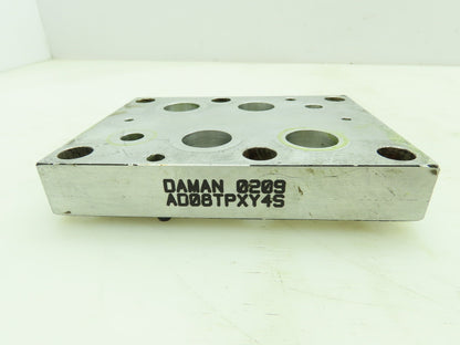 Daman AD08TPXY4S Aluminum Tapping Plate X&Y Ports SAE-4 D08  Lot of 2