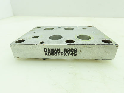 Daman AD08TPXY4S Aluminum Tapping Plate X&Y Ports SAE-4 D08  Lot of 2