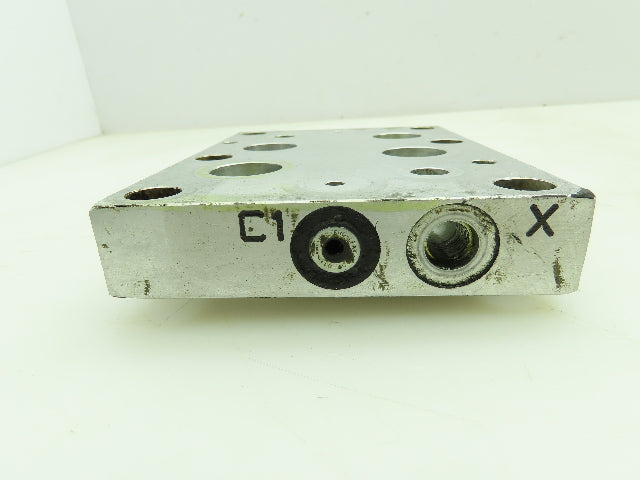 Daman AD08TPXY4S Aluminum Tapping Plate X&Y Ports SAE-4 D08  Lot of 2