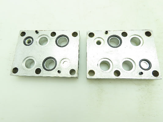 Daman AD08TPXY4S Aluminum Tapping Plate X&Y Ports SAE-4 D08  Lot of 2