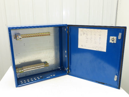 Electrical Enclosure 60x60x20mm Wall Mount 23A 3 Pole Disconnect Blue