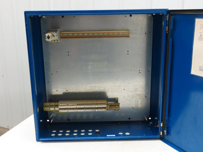 Electrical Enclosure 60x60x20mm Wall Mount 23A 3 Pole Disconnect Blue