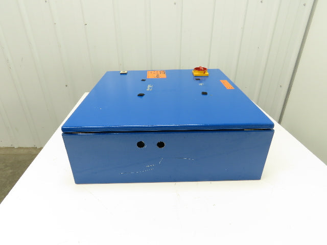 Electrical Enclosure 60x60x20mm Wall Mount 23A 3 Pole Disconnect Blue