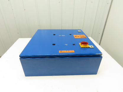 Electrical Enclosure 60x60x20mm Wall Mount 23A 3 Pole Disconnect Blue