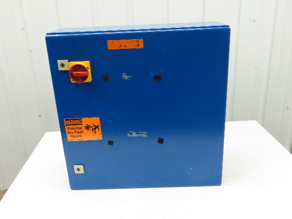 Electrical Enclosure 60x60x20mm Wall Mount 23A 3 Pole Disconnect Blue