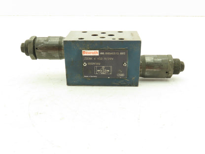 Rexroth Z2DBK 6 VD2-11/210V Hydraulic Pressure Relief Valve Sandwich Plate Sz 6