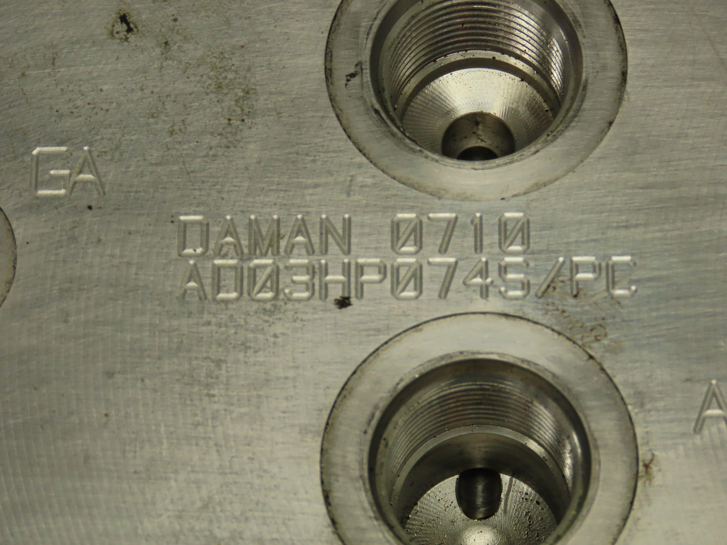 Daman AD03HP074S/PC 7-Station Aluminum Hydraulic Manifold Valve Block D03 SAE