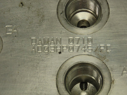 Daman AD03HP074S/PC 7-Station Aluminum Hydraulic Manifold Valve Block D03 SAE