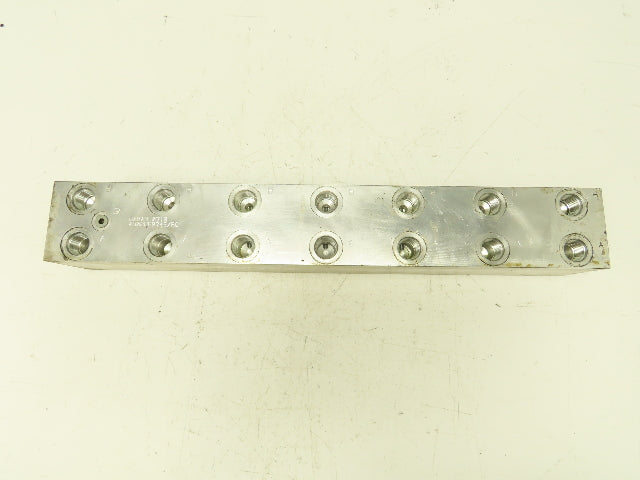 Daman AD03HP074S/PC 7-Station Aluminum Hydraulic Manifold Valve Block D03 SAE