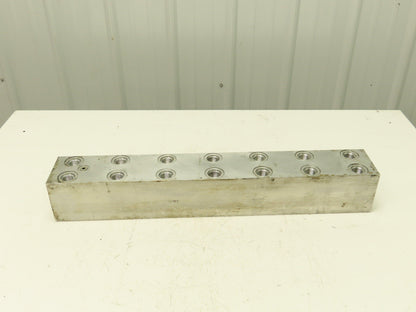 Daman AD03HP074S/PC 7-Station Aluminum Hydraulic Manifold Valve Block D03 SAE