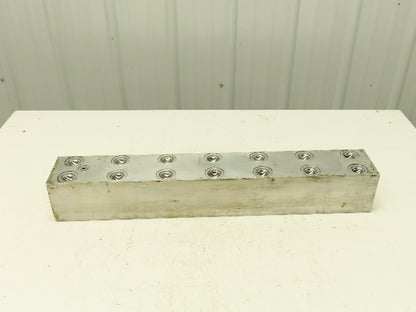 Daman AD03HP074S/PC 7-Station Aluminum Hydraulic Manifold Valve Block D03 SAE