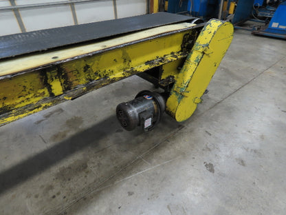 19"x 11' 9" Slider Bed 12" Belt Conveyor 460V 3PH End Drive 56 FPM