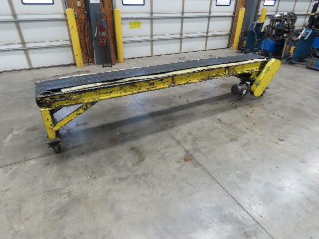 19"x 11' 9" Slider Bed 12" Belt Conveyor 460V 3PH End Drive 56 FPM