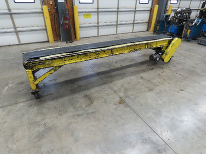 19"x 11' 9" Slider Bed 12" Belt Conveyor 460V 3PH End Drive 56 FPM