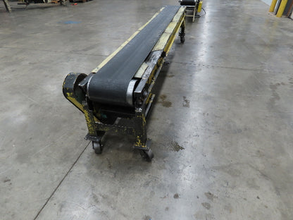 19"x 11' 9" Slider Bed 12" Belt Conveyor 460V 3PH End Drive 56 FPM