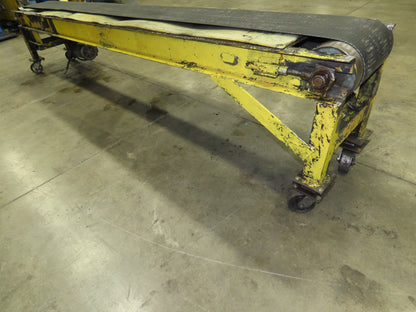 19"x 11' 9" Slider Bed 12" Belt Conveyor 460V 3PH End Drive 56 FPM