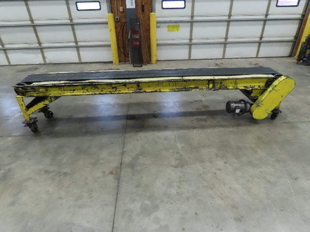 19"x 11' 9" Slider Bed 12" Belt Conveyor 460V 3PH End Drive 56 FPM