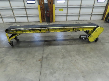 19"x 11' 9" Slider Bed 12" Belt Conveyor 460V 3PH End Drive 56 FPM
