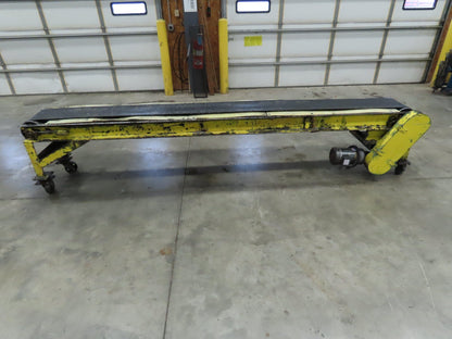 19"x 11' 9" Slider Bed 12" Belt Conveyor 460V 3PH End Drive 56 FPM
