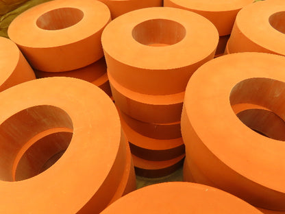 Red Silicone Rubber Roller Heat Transfer 4.25" OD 2" ID 1.12"W  Box of 50