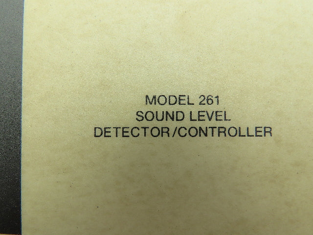 Quest Technologies 261 Sound Level Detector Controller